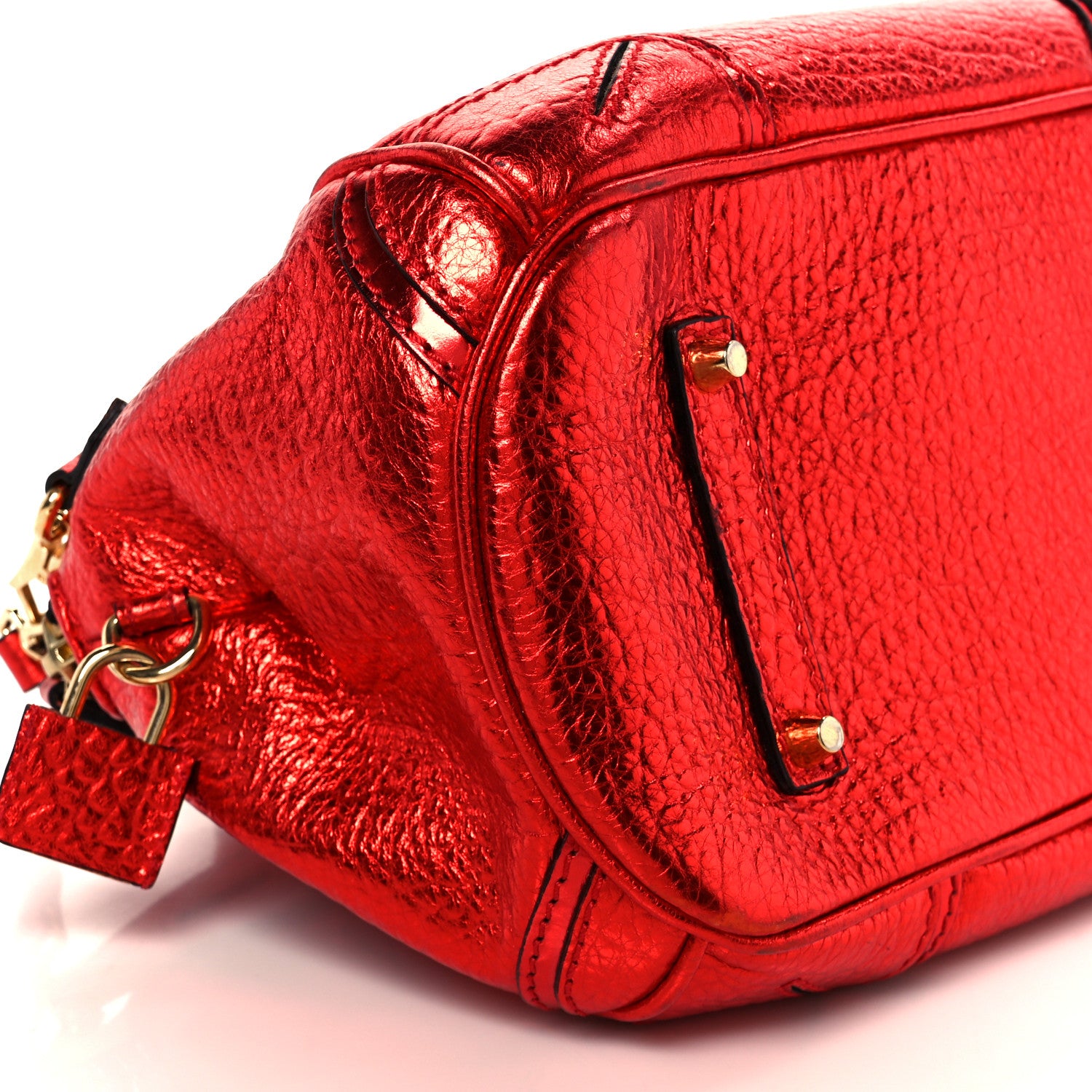 Burberry Metallic Calfskin Small Blaze Satchel Red 10 of 12