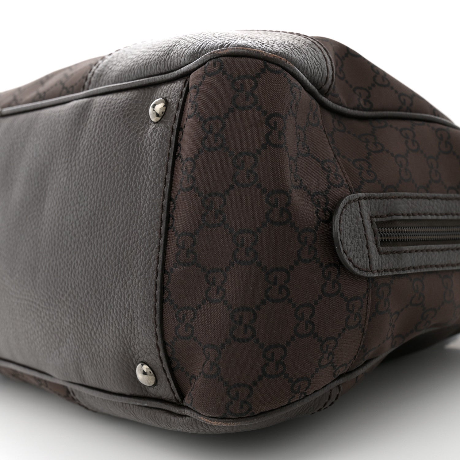 Gucci Nylon Monogram Large Princy Duffle Bag Dark Brown 10 of 12