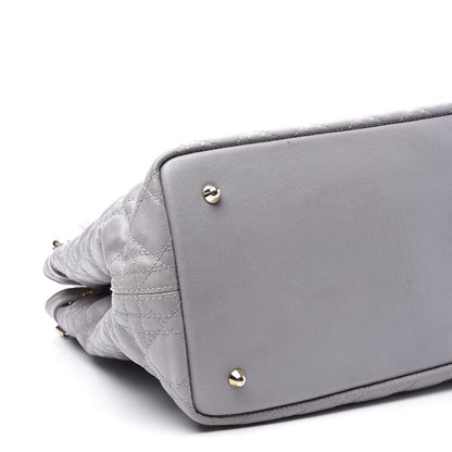 Christian Dior Coated Canvas Cannage Medium Panarea Tote Grey 7 of 10