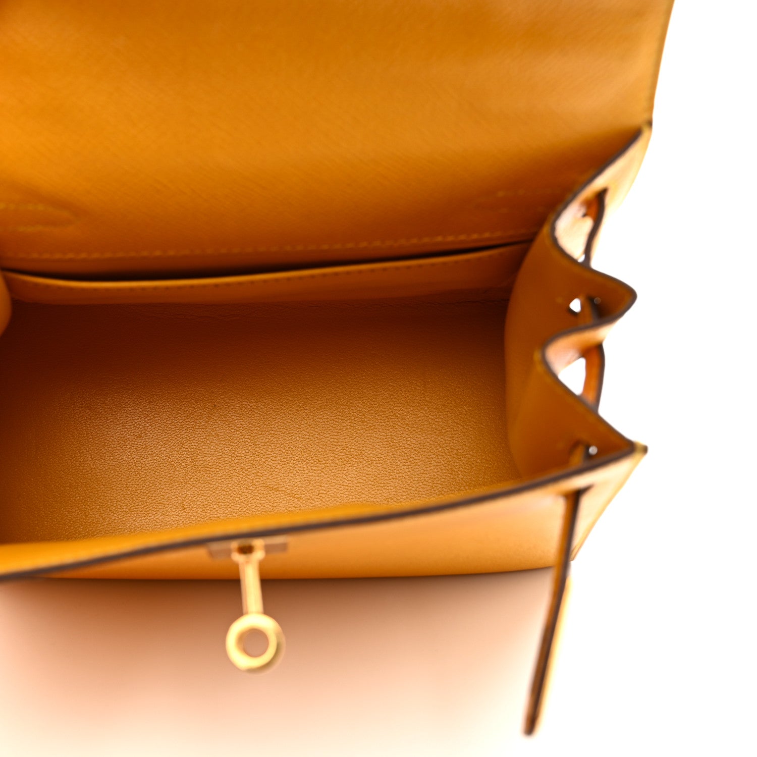 Hermes Courchevel Mini Kelly Sellier 20 Jaune 5 of 12