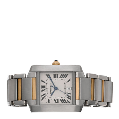 Cartier Stainless Steel 18K Yellow Gold 28mm Tank Francaise Automatic Watch 2 of 4