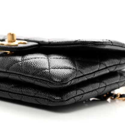 Chanel Shiny Caviar Pick Me Up Flap Belt Bag Black 10 of 11