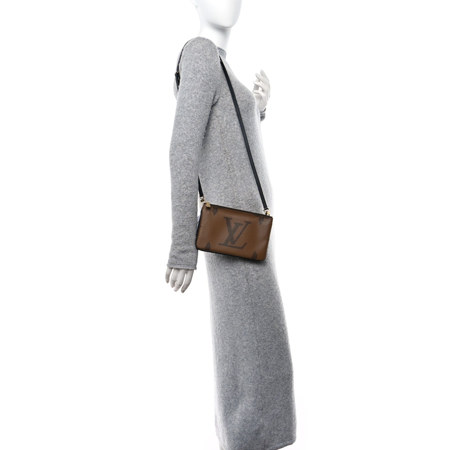 Reverse Monogram Giant Double Zip Pochette