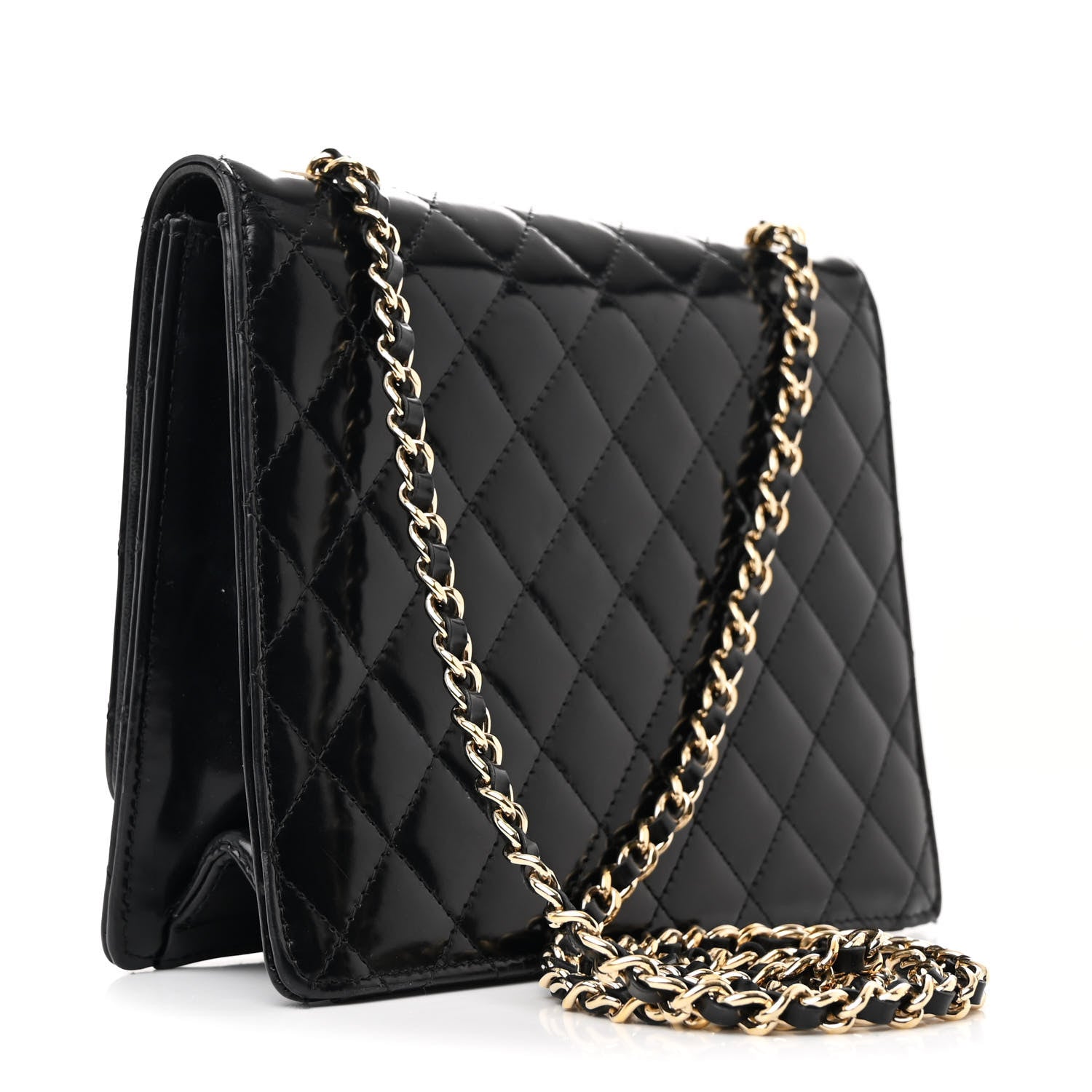 Chanel Patent Calfskin Quilted Mini Square Flap Black 3 of 13