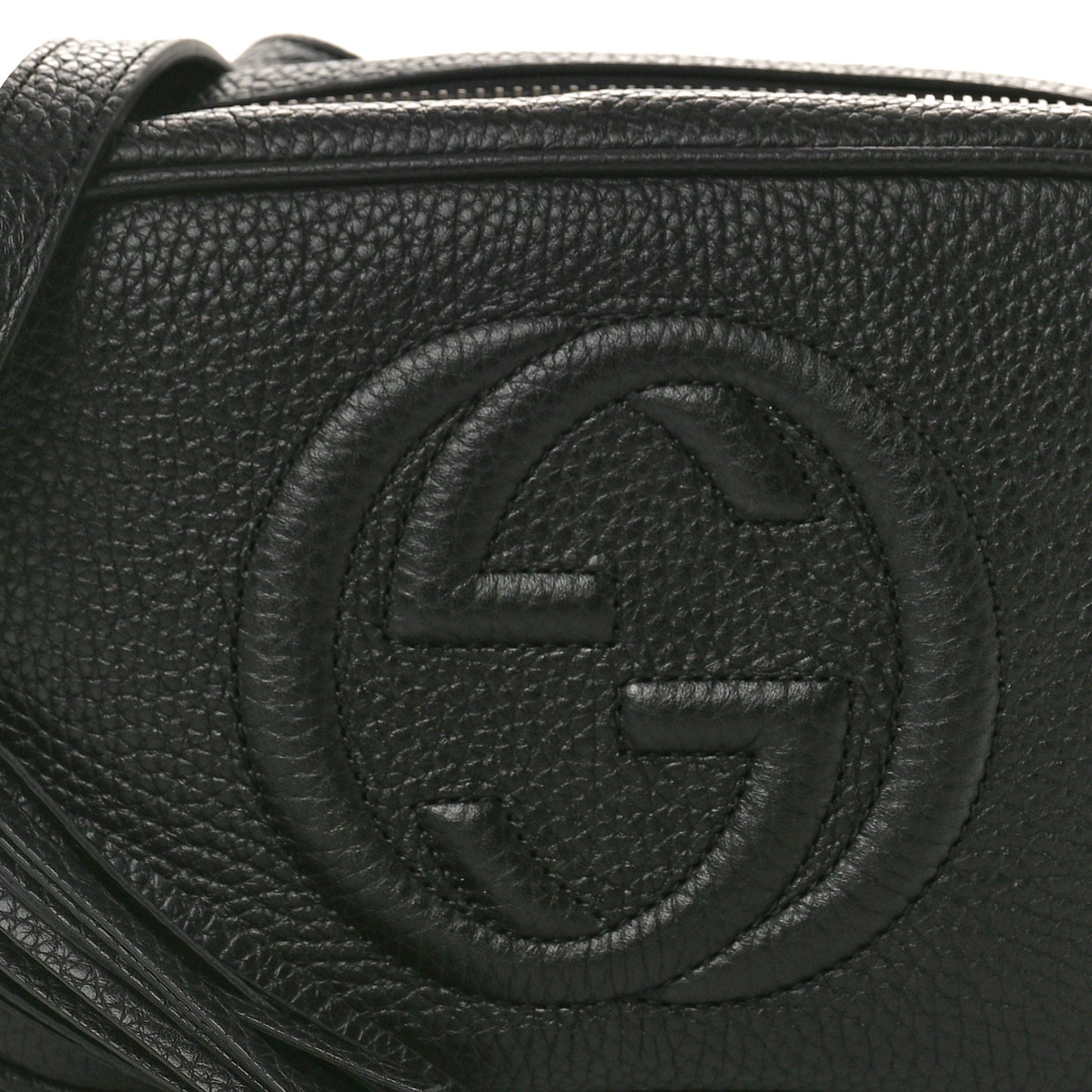 Pebbled Calfskin Mini Soho Disco Bag Black