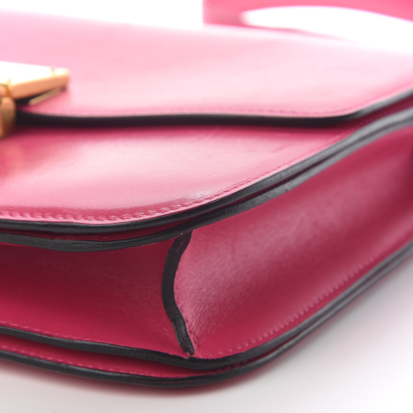 Box Calfskin Medium Classic Box Flap Bag Hibiscus