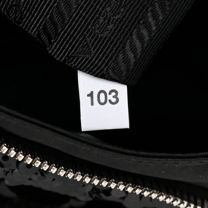 Prada Paillettes Vitello Signaux Bag Black 7 of 10
