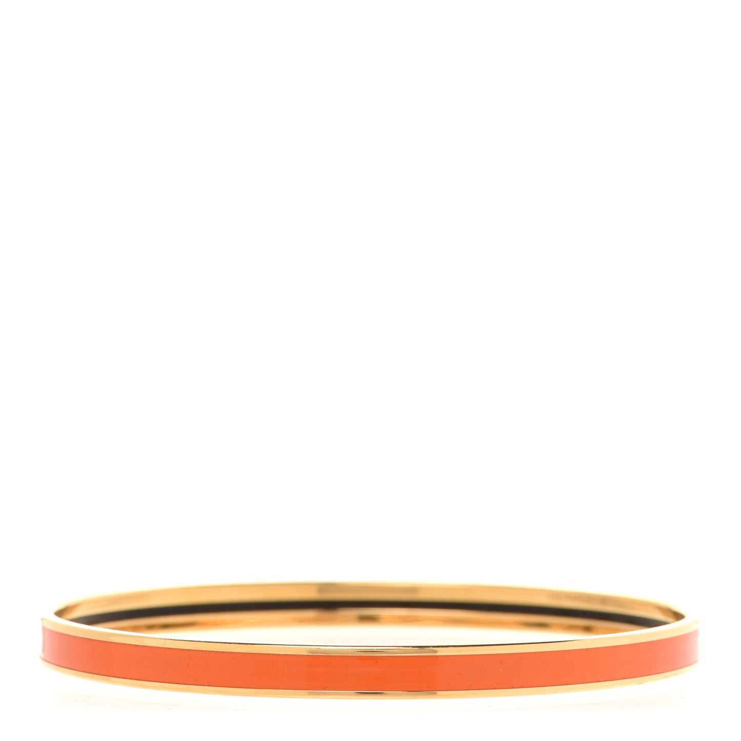 Enamel Printed Extra Narrow Plain Bracelet 70 Orange