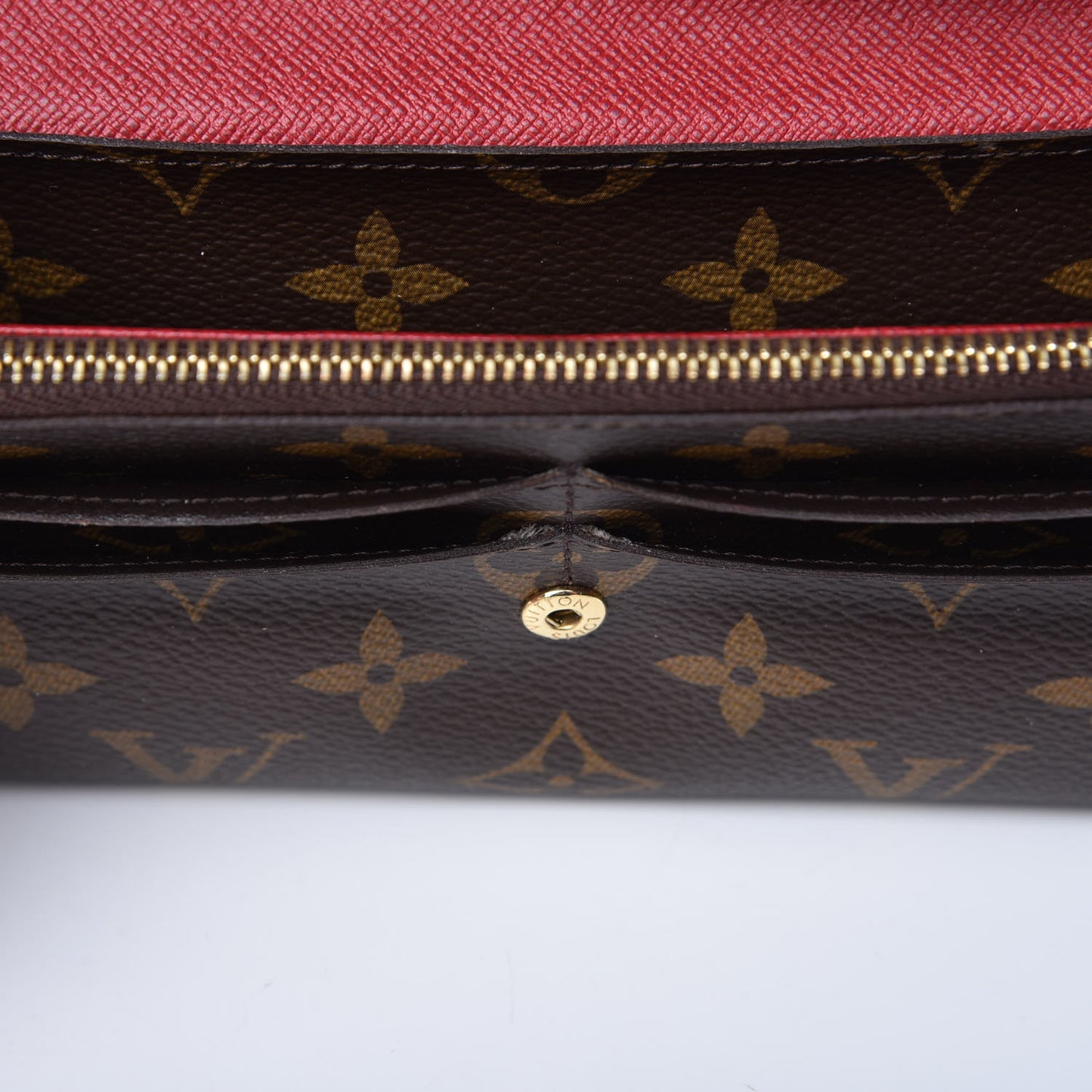 Monogram Emilie Wallet Red