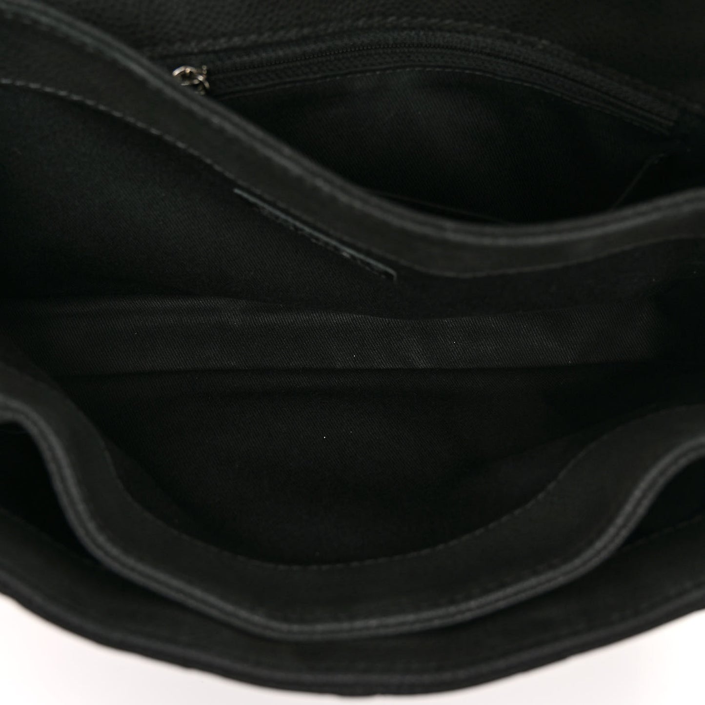 Iridescent Caviar Quilted Medium Lady Pearly Flap Black