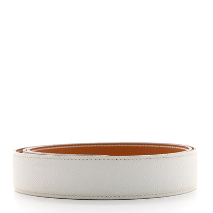 Hermes Epsom Chamonix 32mm Belt Strap 100 40 White Gold 3 of 8