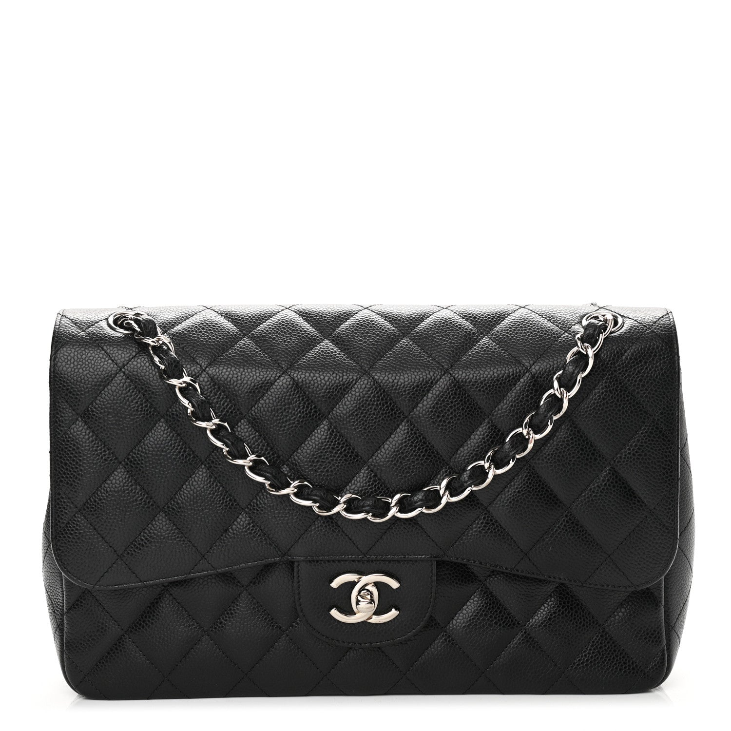 Chanel Caviar Quilted Jumbo Double Flap Black 1 of 11