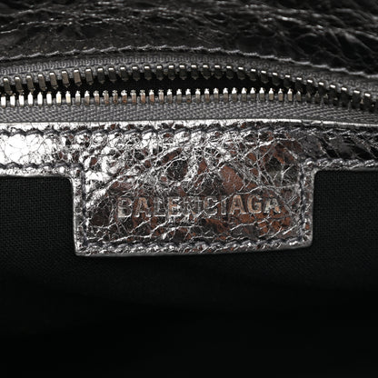 Balenciaga Agneau Arena Crystal Neo Cagole Handbag XS Silver 6 of 10