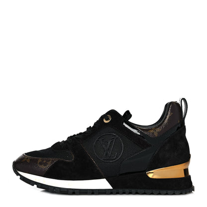 Louis Vuitton Suede Monogram Run Away Sneakers 36 Black 1 of 10