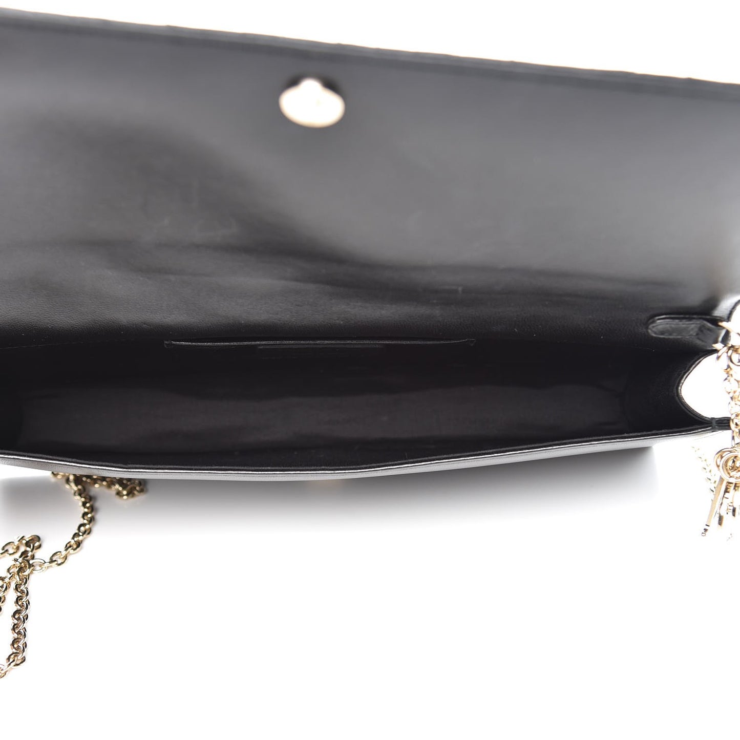 Lambskin Cannage Lady Dior Convertible Clutch Black