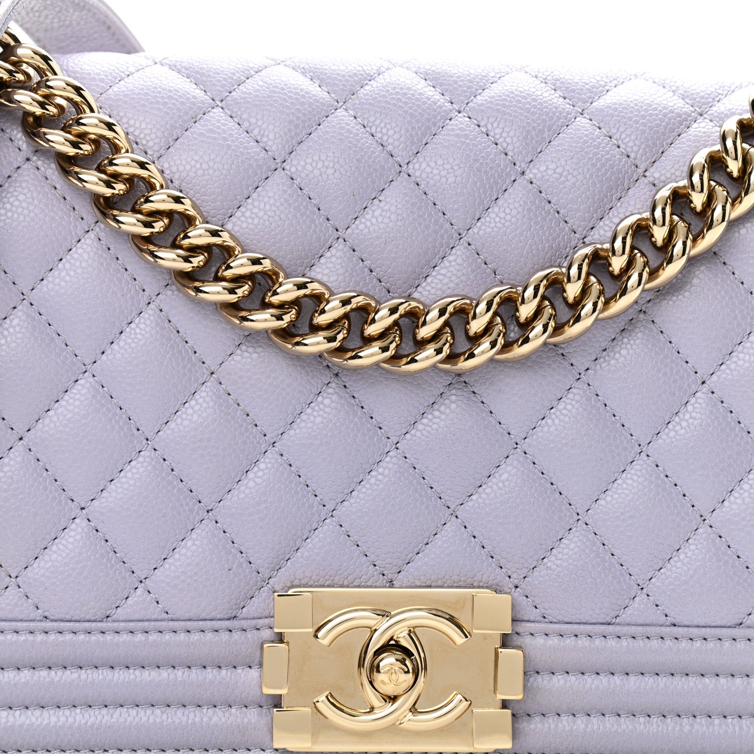 Chanel Caviar Quilted Medium Boy Flap Light Purple 8 of 13