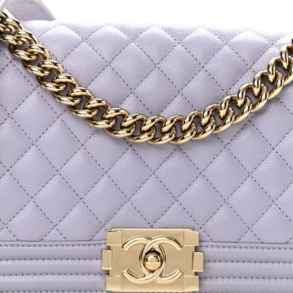 Chanel Caviar Quilted Medium Boy Flap Light Purple 8 of 13