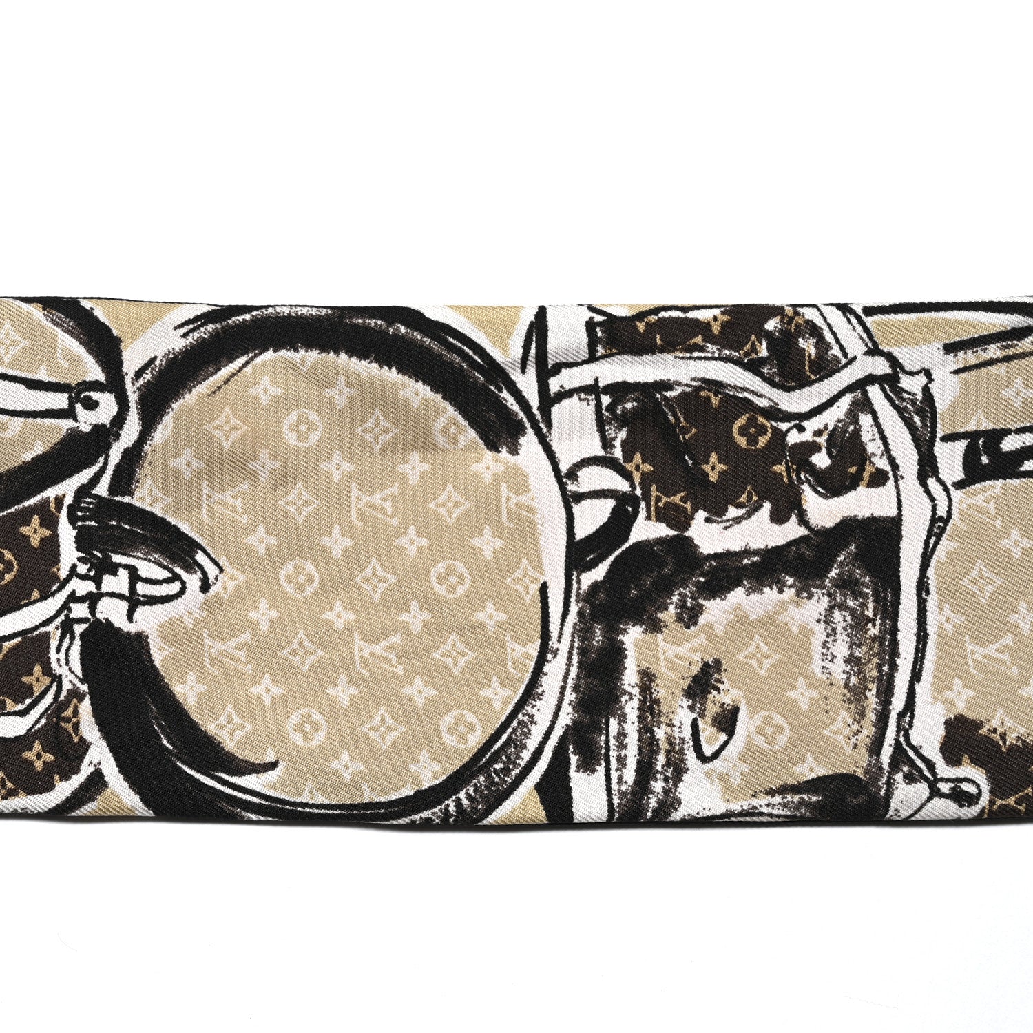 Louis Vuitton Silk Monogram Trunks Bandeau Brown 4 of 4