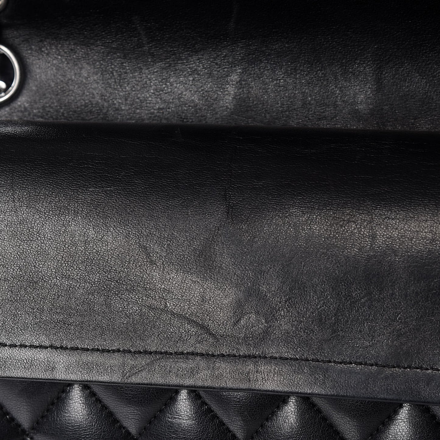 Lambskin Quilted Medium Double Flap Bag Black