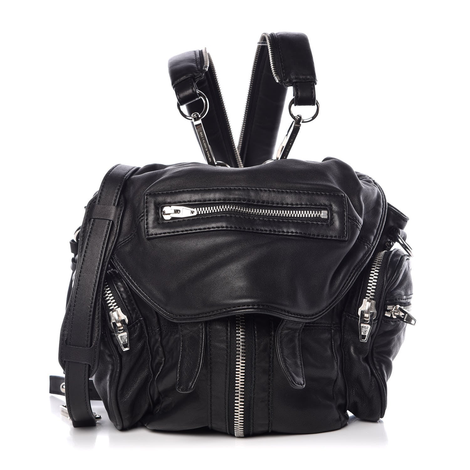 Alexander Wang Lambskin Mini Marti Backpack Washed Black Rhodium Hardware 1 of 10