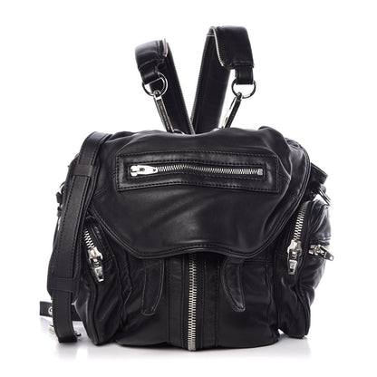 Alexander Wang Lambskin Mini Marti Backpack Washed Black Rhodium Hardware 1 of 10
