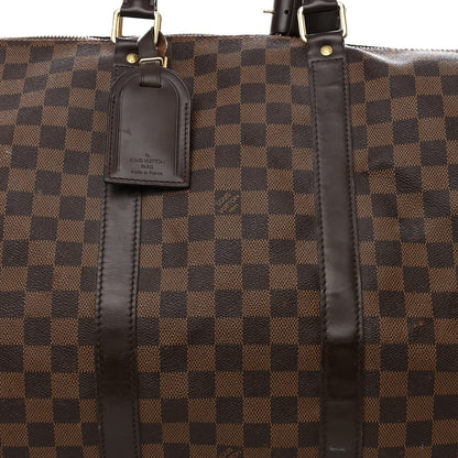 Louis Vuitton Damier Ebene Keepall Bandouliere 55 9 of 16