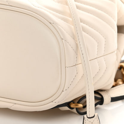Gucci Calfskin Matelasse GG Marmont Flap Backpack White 10 of 11