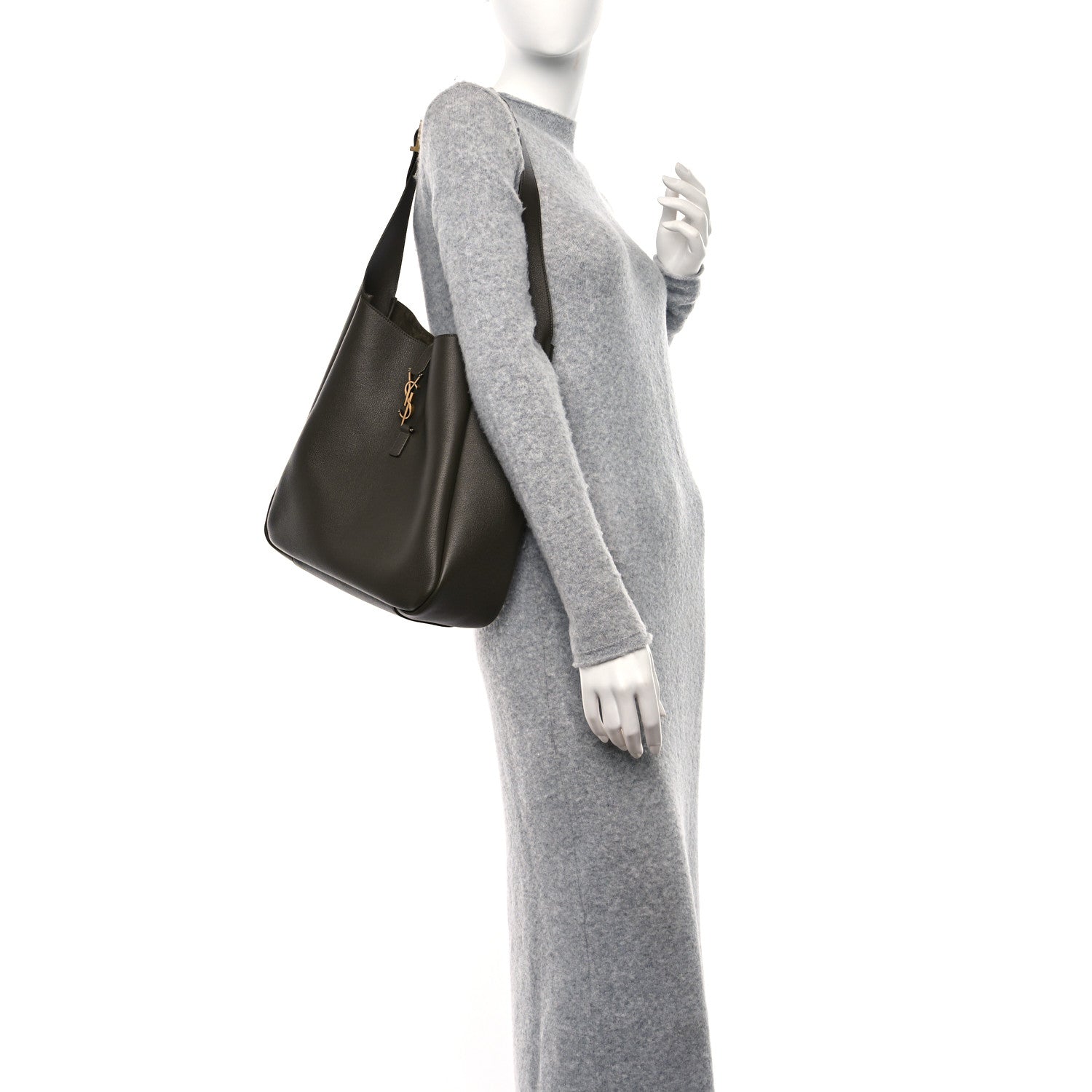 Saint Laurent Smooth Calfskin Large Le 5 A 7 Soft Hobo Light Musk 2 of 8