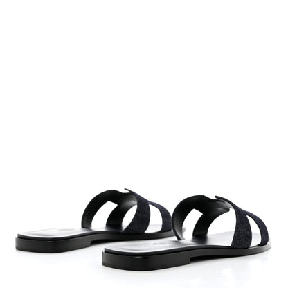 Hermes Denim Oran Sandals 39 Bleu Brut 4 of 9