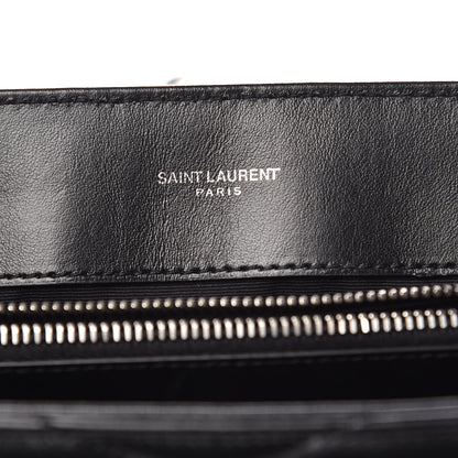 Saint Laurent Calfskin Y Quilted Monogram Medium Loulou Chain Satchel Black 6 of 11