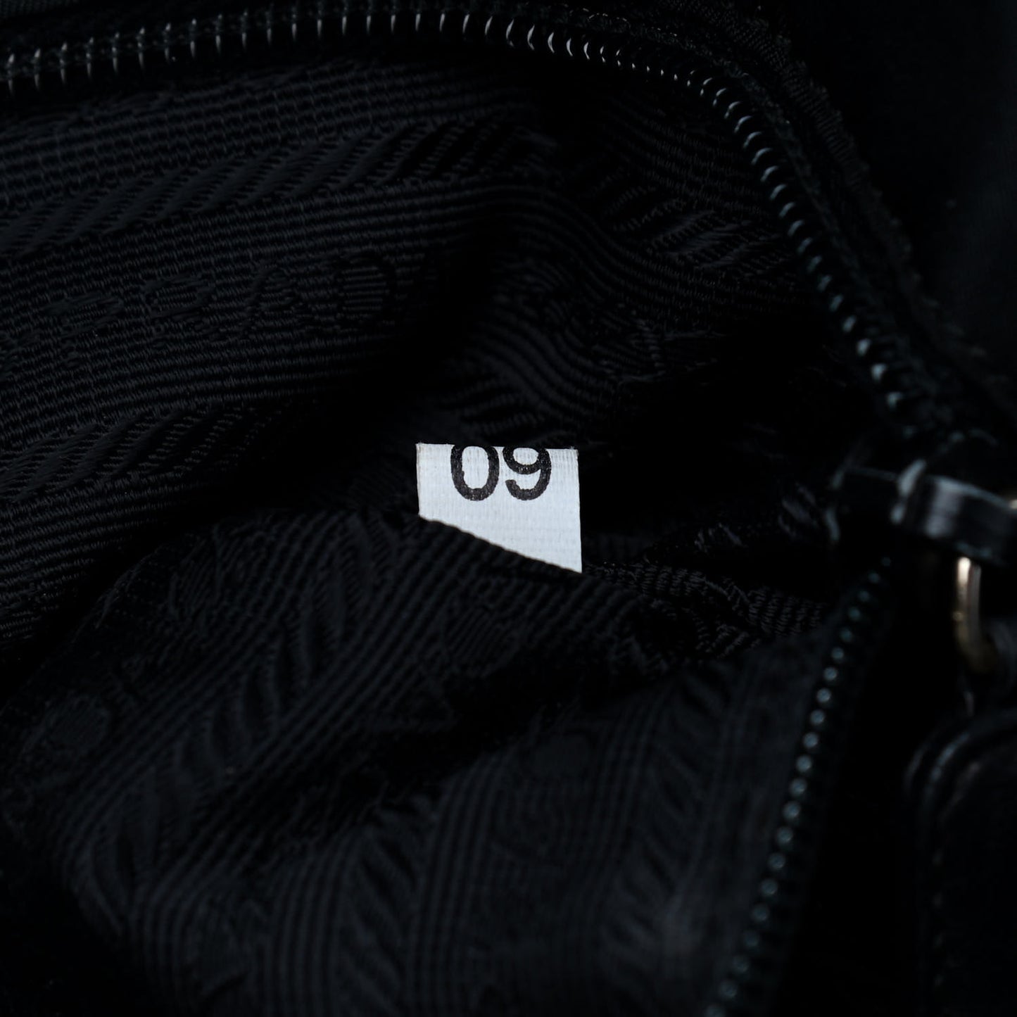 Tessuto Nylon Chain Shoulder Bag Black