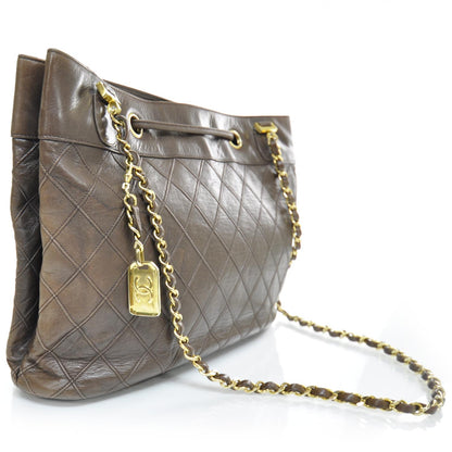 Chanel Lambskin Quilted Shoulder Bag Brown 2 of 10