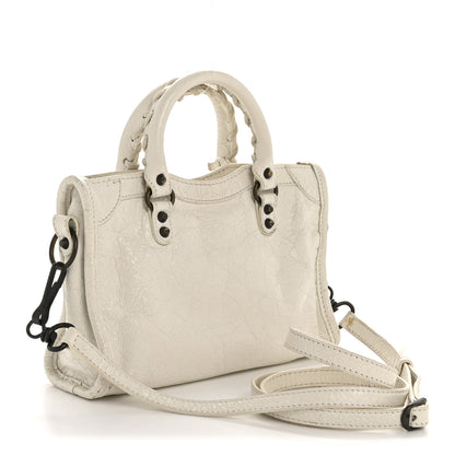 Balenciaga Agneau Classic Hardware Nano City White 4 of 14