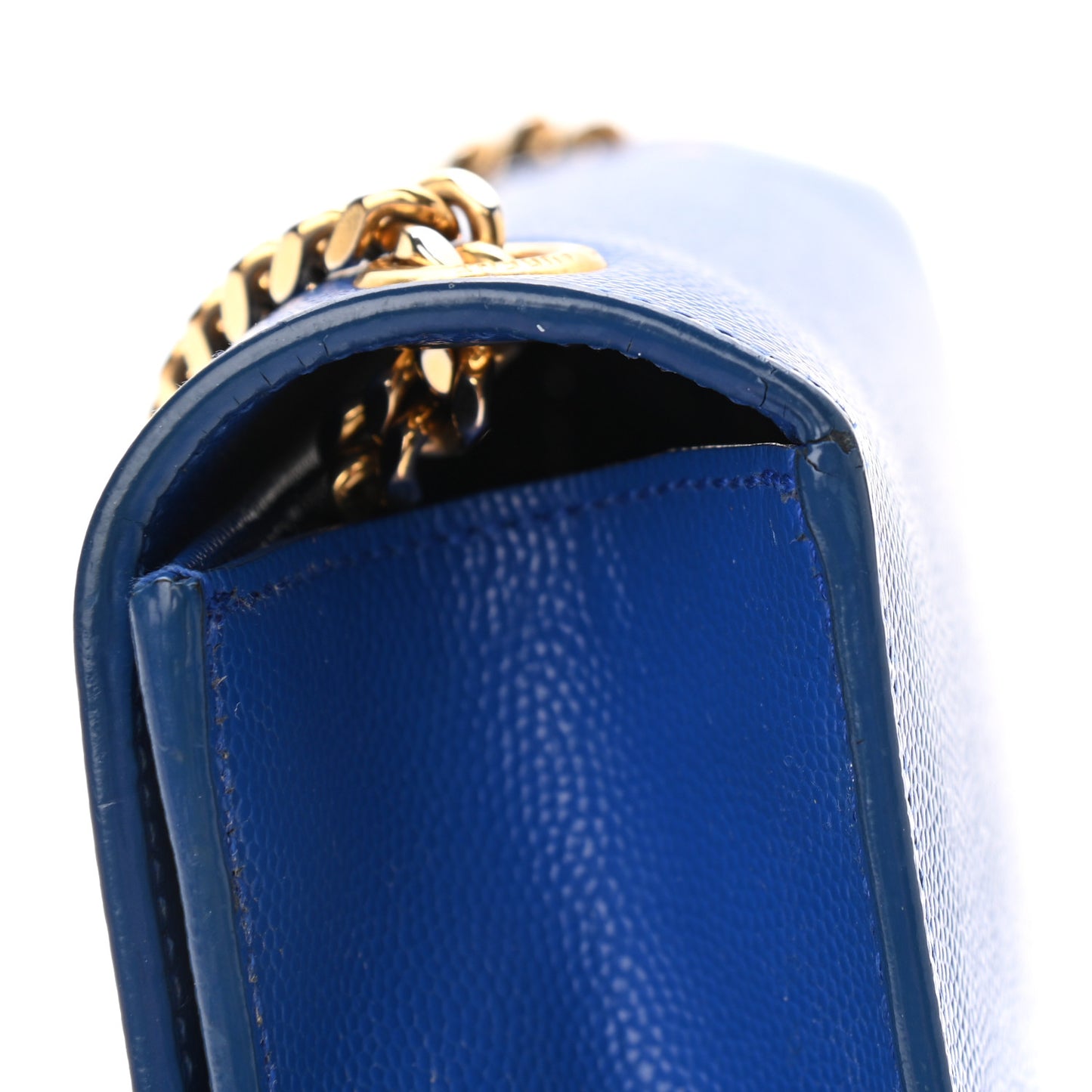 Grain De Poudre Small Classic Monogram Kate Satchel Royal Blue