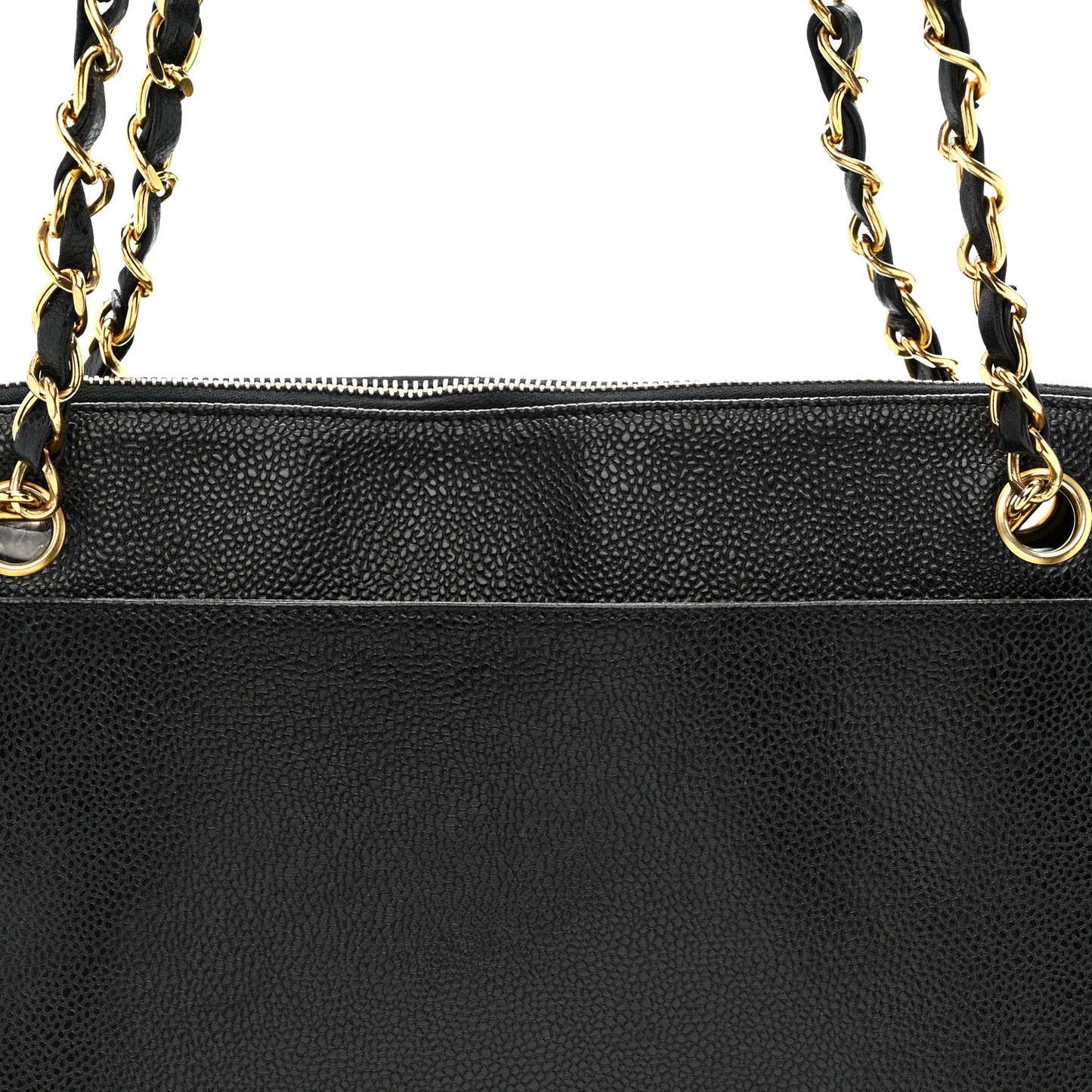 Caviar Triple CC Shoulder Bag Black
