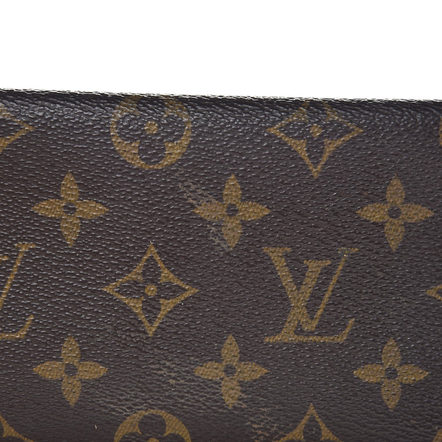 Monogram Simple Checkbook Holder Wallet