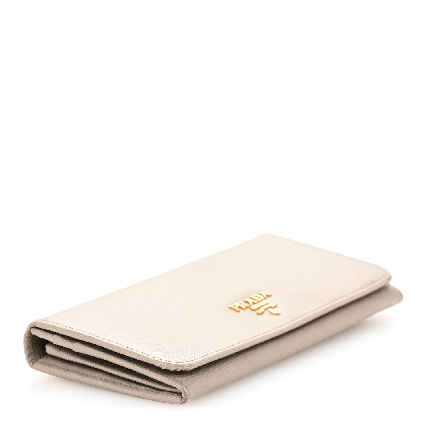 Prada Saffiano Metal Continental Flap Wallet Pomice 4 of 12