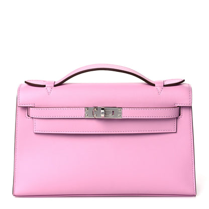 Hermes Swift Kelly Pochette Clutch Mauve Sylvestre 1 of 12