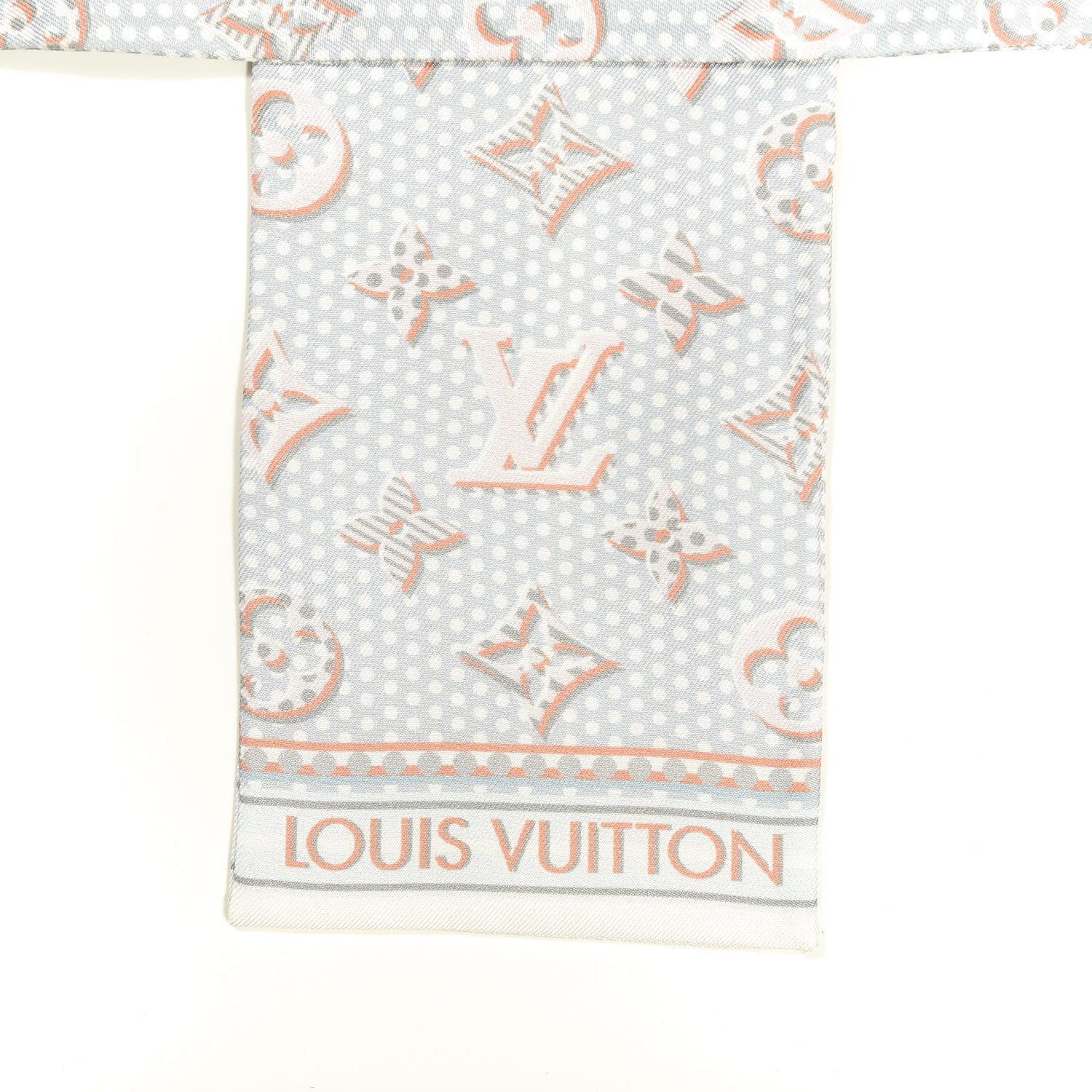 Louis Vuitton Silk Monodots Bandeau Light Blue 2 of 4