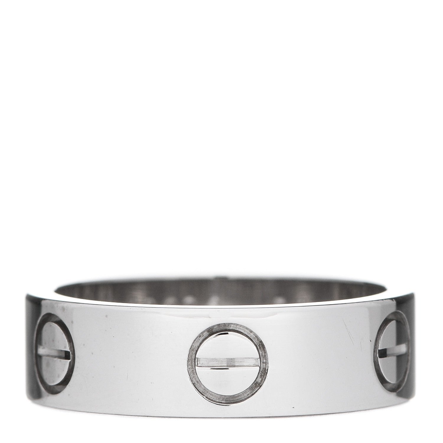 Cartier 18K White Gold 5.5mm LOVE Ring 54 6.75 1 of 5