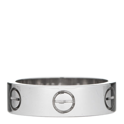 Cartier 18K White Gold 5.5mm LOVE Ring 54 6.75 1 of 5