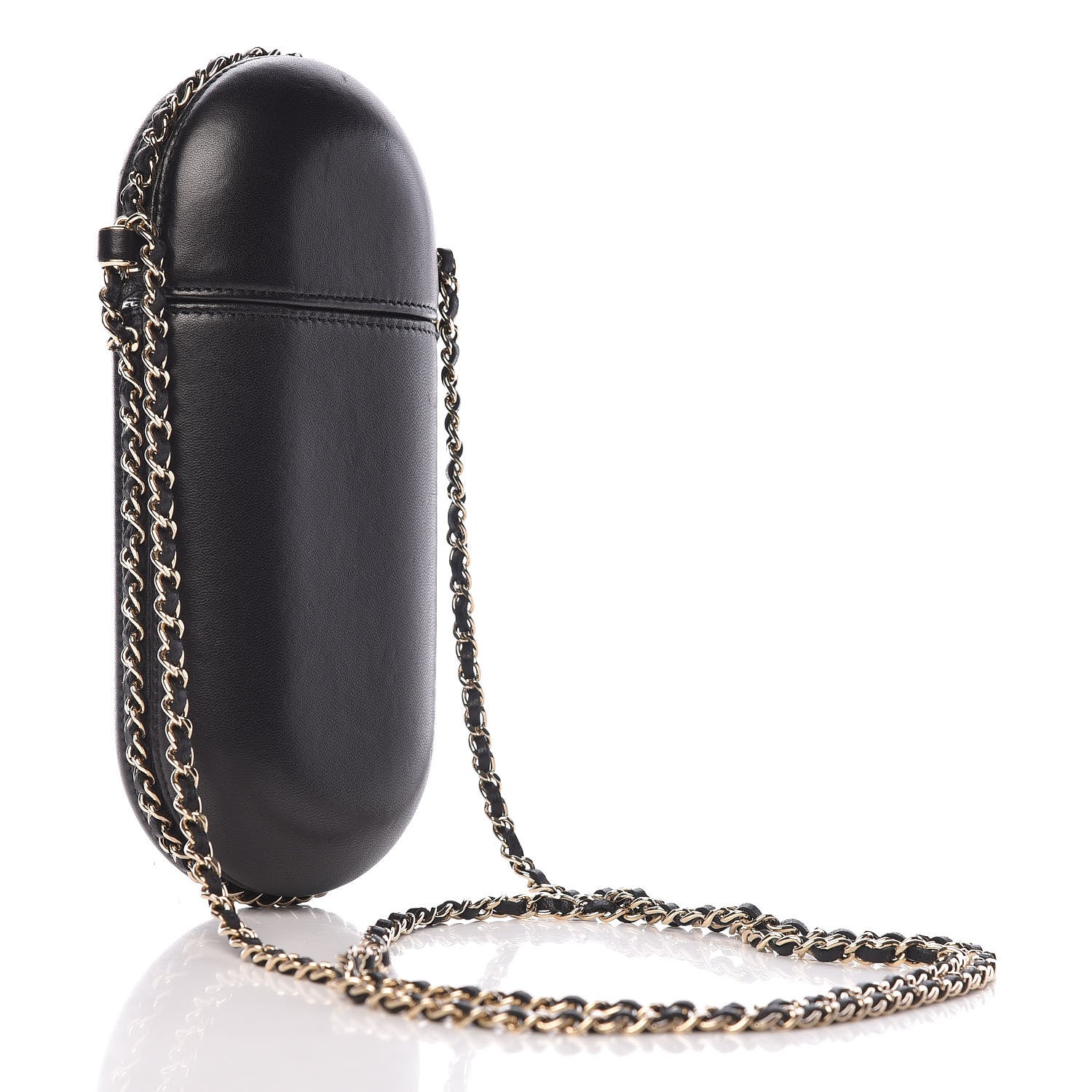 Chanel Lambskin Chain Around Phone Holder Black 3 of 13