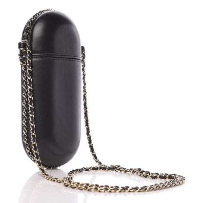 Chanel Lambskin Chain Around Phone Holder Black 3 of 13