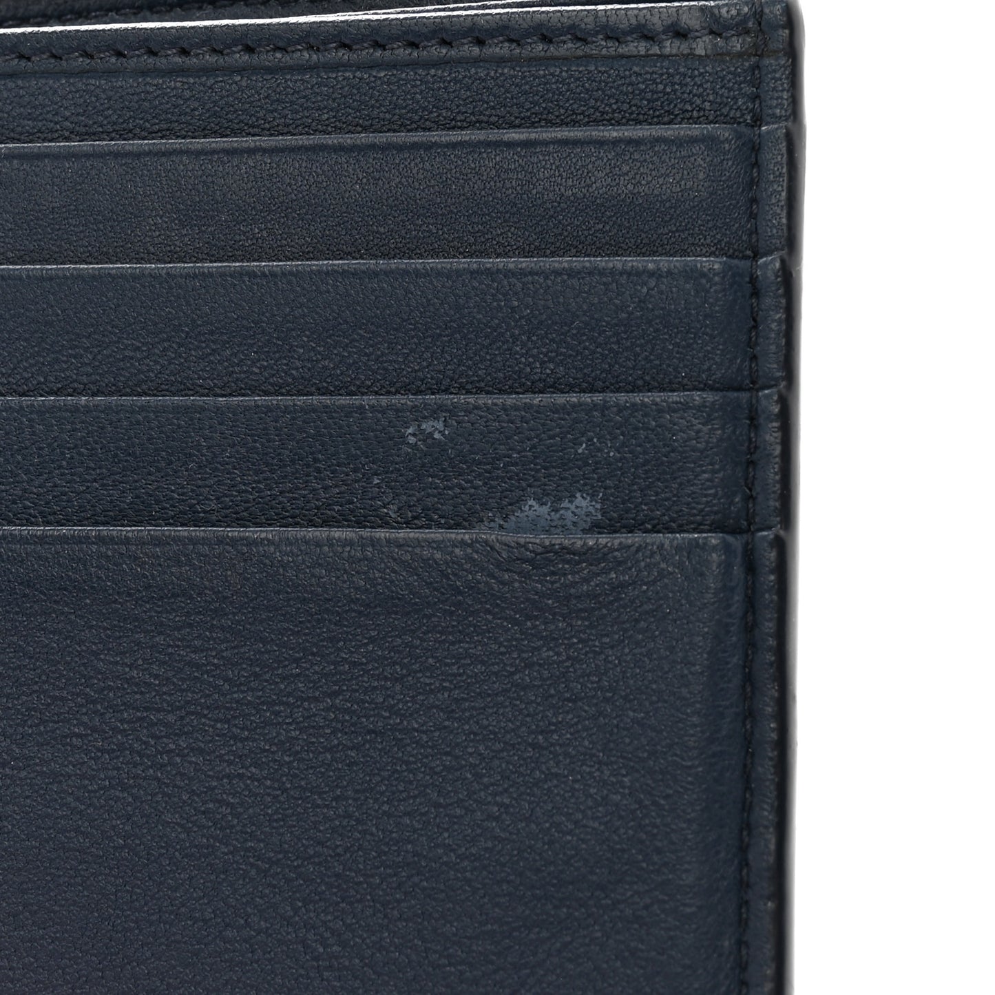 Nappa Intrecciato Bi-Fold Wallet Denim