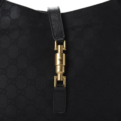 Gucci Monogram Piston Lock Jackie O Hobo Black 10 of 10