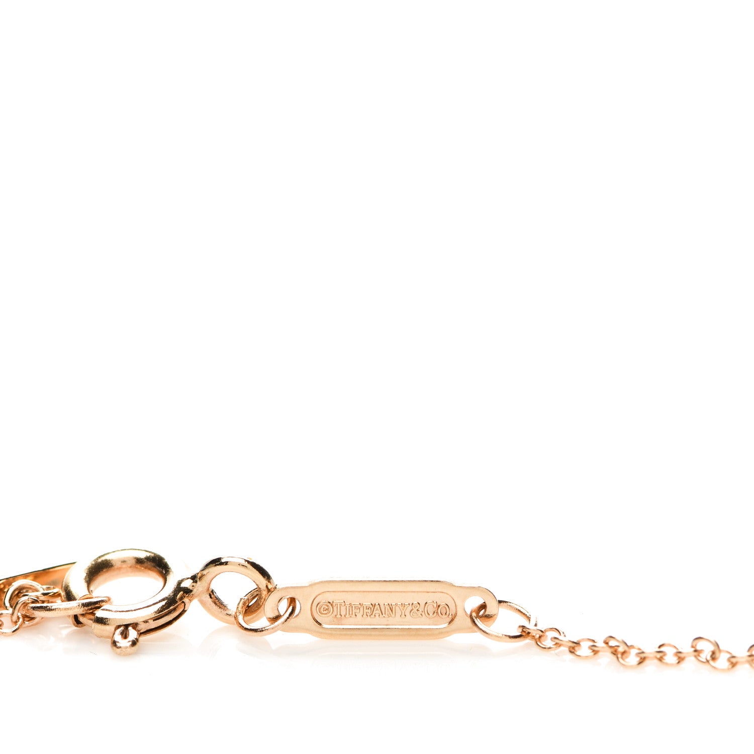 Tiffany 18K Rose Gold Small T Smile Pendant Necklace 4 of 6