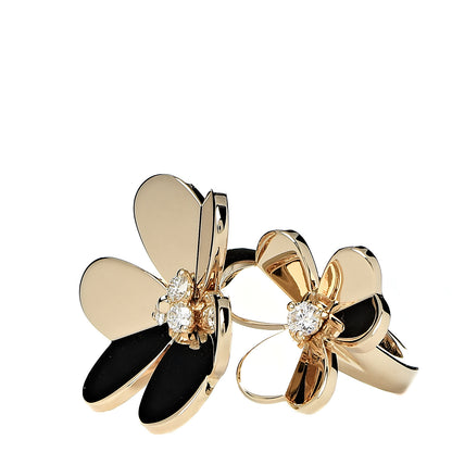 Van Cleef & Arpels 18K Yellow Gold Diamond Frivole Between The Finger Ring 49 5 3 of 6