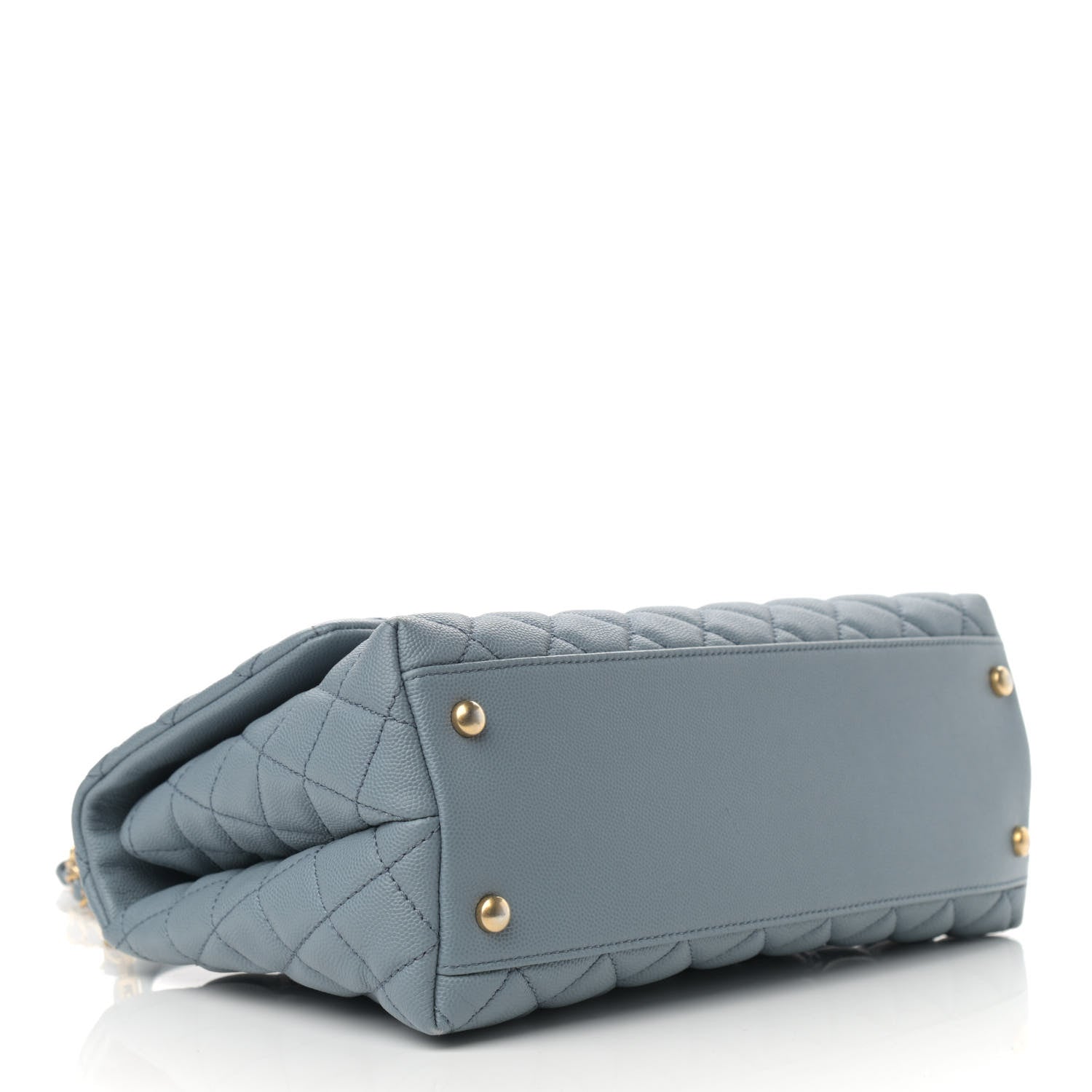 Chanel Caviar Quilted Small Coco Handle Flap Light Blue 4 of 11