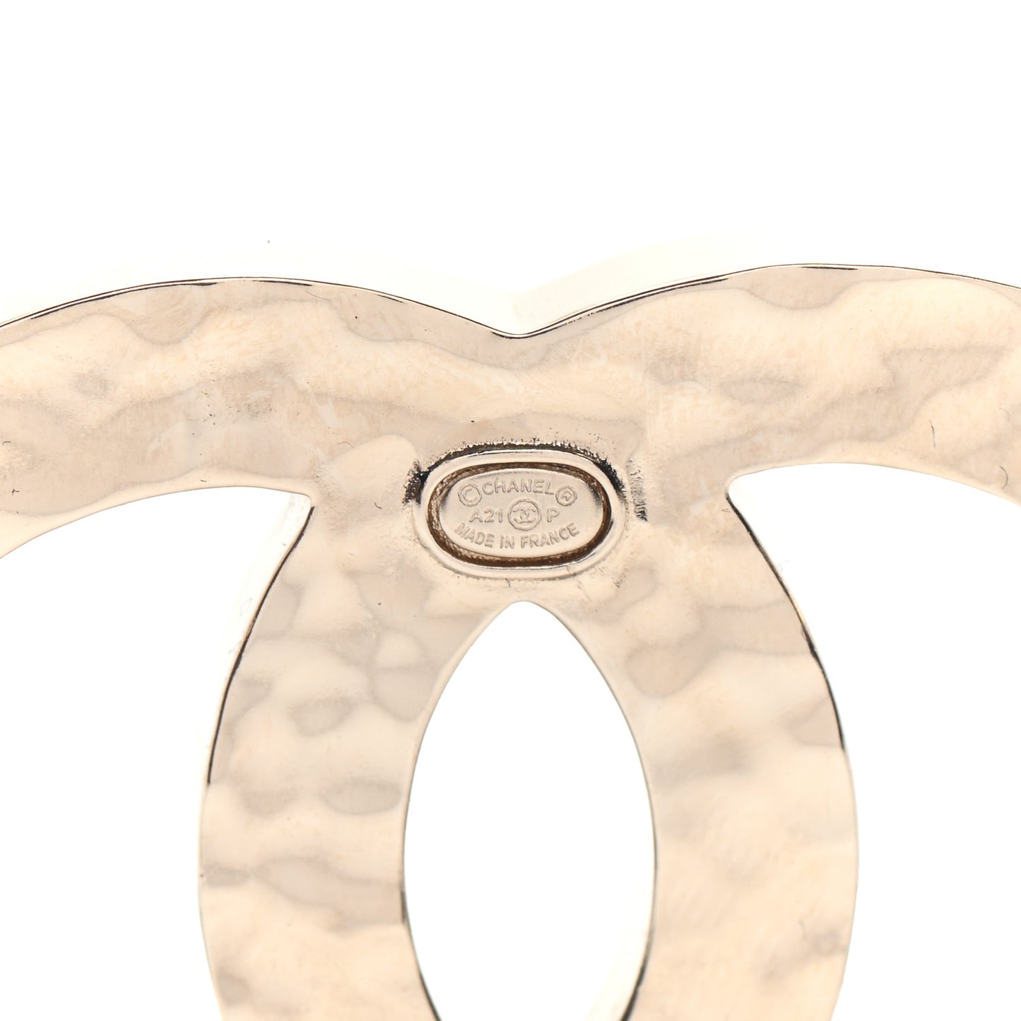Baguette Crystal Logo CC Brooch Gold