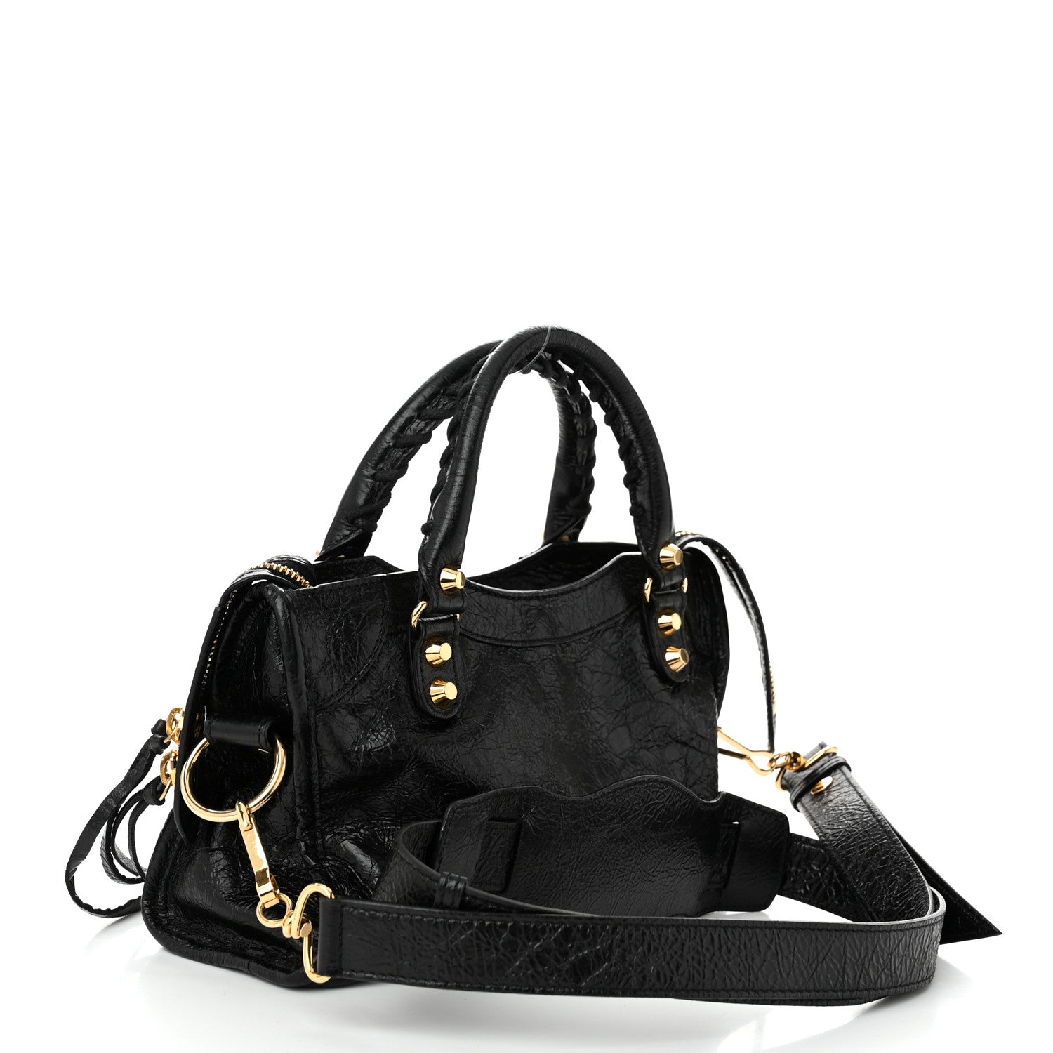 Balenciaga Agneau Classic Gold Hardware Mini City Black 4 of 12